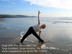 yoga holidays yoga weekends cornwall yoga with Phil Aston British Wheel of Yoga